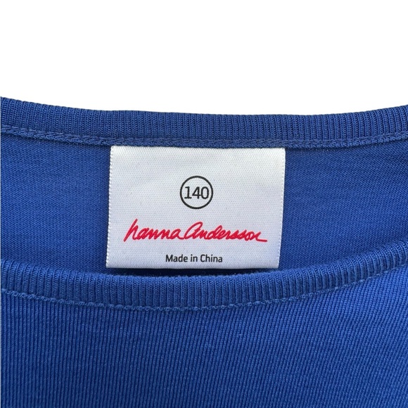 Hanna Andersson Blue Long Sleeve Tee with Playful Print - Picture 5 of 5